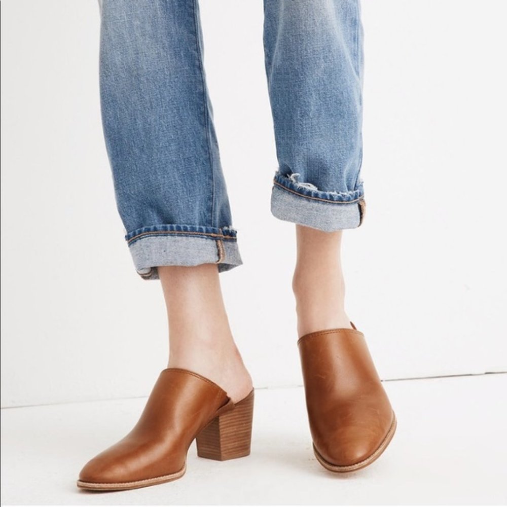 Madewell Harper Mule in English Saddle Leather 7.5